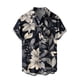 thumbnail image 4 of Ceisia Men's Relaxed Fit Sketch Floral Print Hawaiian Shirts, Short Sleeve Cuban Collar Button-Down Casual Summer Tops Gifts, 4 of 4