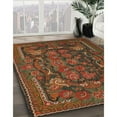thumbnail image 3 of Ahgly Company Machine Washable Indoor Square Traditional Sienna Brown Area Rugs, 4' Square, 3 of 7