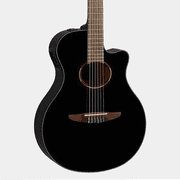 Yamaha NTX1 Thinline Nylon String Acoustic Electric Guitar Black