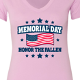 thumbnail image 4 of Inktastic Memorial Day Honor the Fallen with American Flag Women's V-Neck T-Shirt, 4 of 5
