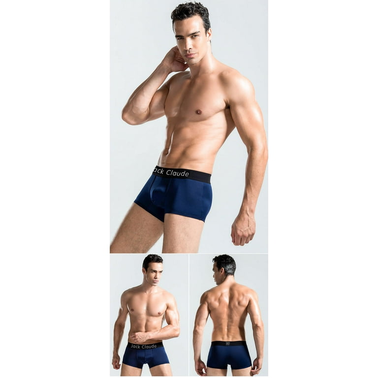 Jack Claude Sexy Men Boxer Briefs Men's Trunks Men's Underwear U Convex  Pouch Breathable 5 Pcs/Set,XXL 