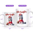 thumbnail image 4 of Hello Winter Alaskan Malamute Football Snowman Welcome Snowy Morning Mug Alaska Mal Dog Lovers Gifts Coffee Tea Cup - 01012, 4 of 4