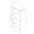 thumbnail image 5 of Gascony 4-Shelf Bookcase-Rubbed Black-South Shore, 5 of 6