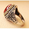 thumbnail image 4 of Red Onyx Mens Ring, Natural Red Onyx Gents Ring, December, Silver Jewelry, 925 Silver Ring, Birthday Gift, Heavy Mens Ring, Arabic Design, Ottoman Style Ring, Christmas, Turkey Mens Signet Ring, 4 of 6