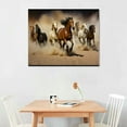 thumbnail image 2 of Shiartex  Gallery Wrapped Running Horse Modern African Landscape Wild Animal Canvas Art Print Painting Wall Picture for Living Room Decor (Framed 20x16 in/16x12 in), 2 of 4