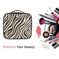 thumbnail image 6 of FORMRS Travel Makeup Bag Large Capacity Train Case Cosmetic Organizer with Adjustable Dividers, Black Lines, 6 of 8