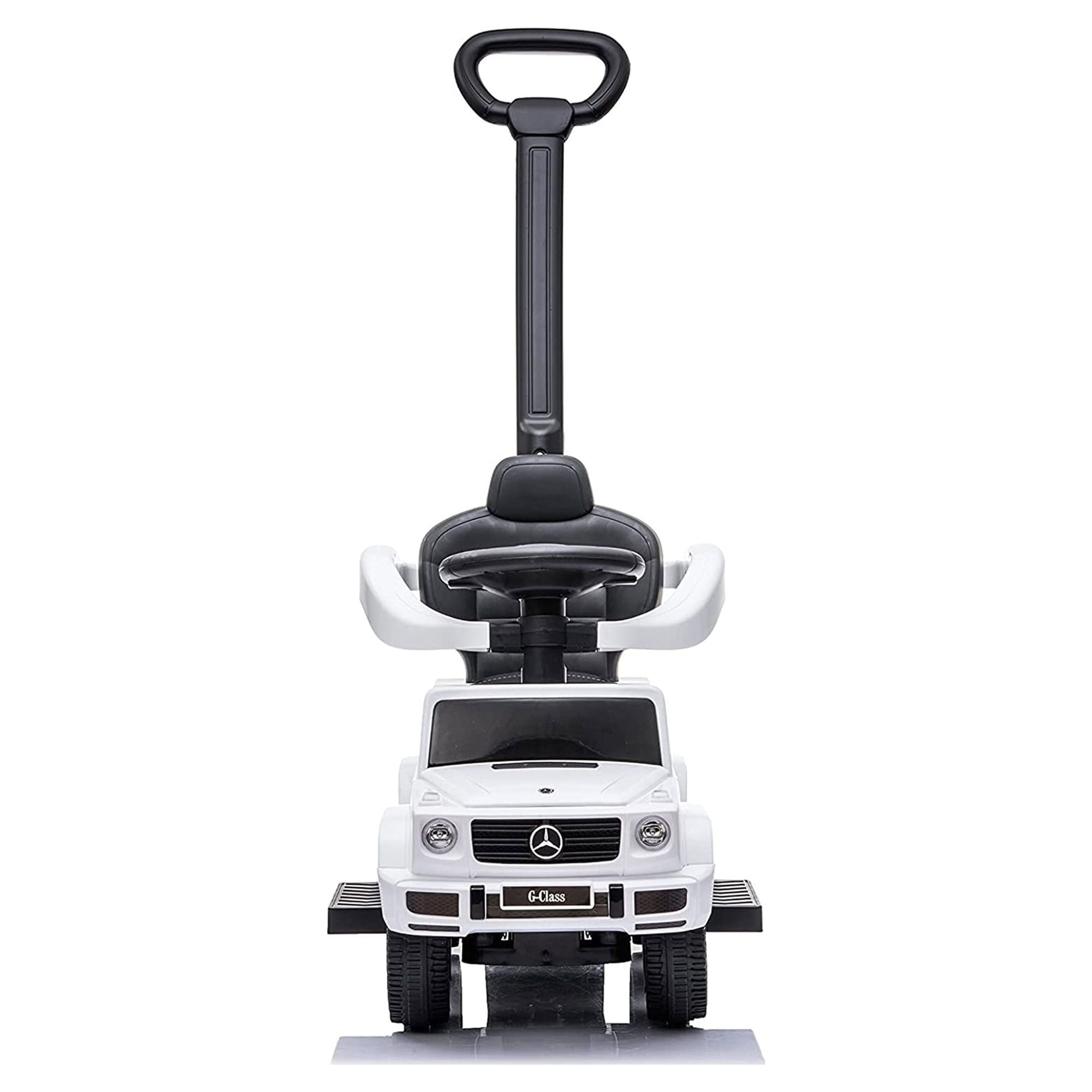 Best Ride On Cars Kids Stroller Mercedes G-Wagon 3 in 1 Push Car, White