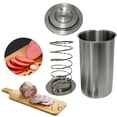 thumbnail image 2 of XIANXIAN Ham Meat Press Maker with Thermometer, Stainless Steel Ham Press Maker Machine Gourmet Cooking Tools, Round Shape Meat Press Maker Machine, Kitchen Bacon Meat Pressure Cookers Boiler Pot, 2 of 8