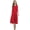 Red, variant on Women's 3/4 Sleeve A-line and Flare Midi Long Dress