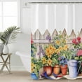 thumbnail image 2 of Colorful Spring Floral Shower Curtains for Bathroom Waterproof Fabric Bath Curtains Decor Bath Tub Curtain Summer Flowers Botanical Decorative Shower Curtain Sets with 12 Hooks, 72x72 Inch, 2 of 6