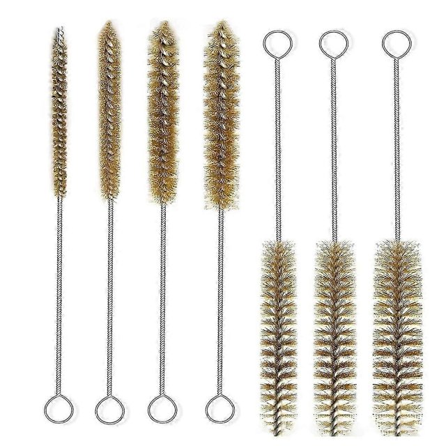 7pcs Brass Wire Tube Brushes Bottle Brush Set,wire Brushes For Cleaning,wire Pipe Cleaner Bore Brush Cleaning