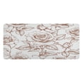 thumbnail image 2 of Leather Keyboard and Mouse Desk Mat Office Desk Accessories Protective Office Desk Decor Desk Pad Mat for Gaming, Work from Home, Office Rose Drawings 23.6" x 47.2", 2 of 9