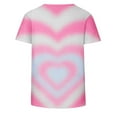 thumbnail image 4 of EchfiProm Valentine Day Shirts for Women Valentine Graphic Tee Tie Dye Heart Basic Short Sleeve Hot Pink Cute Ladies Tops, 4 of 5