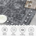 thumbnail image 6 of Shininglove Modern Bordered Runner Rugs 2x6ft, Machine Washable Low Pile Carpet with TPR Non-Slip Backing for Laundry Room Bedroom(Grey), 6 of 8