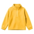 thumbnail image 7 of ATOGUTA Girls Turtleneck Sweatshirt Yellow Kids Long Sleeve Half Zip Fleece Sweatshirts Casual Fashion Spring Fall Clothes Size 5T-15, 7 of 7