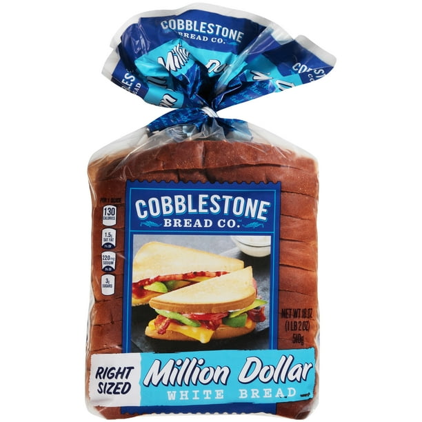Cobblestone Bread Co Million Dollar White Bread 18 Oz Bag