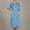 Light Blue, variant on Zorckvet Womens Button Down Dresses with Pockets Work Trendy Long Short Sleeve Dress for Women Fashion