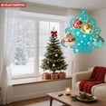 thumbnail image 3 of Stylish Metal Hanging Christmas Tree Wind Spinner - Teal Lines with Colorful Ornaments & Snowflake Patterns for Garden Decor, 3 of 7