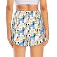 thumbnail image 4 of Uemuo Poodle Dog Pattern Women's Athletic Shorts High Waisted Running Shorts with Liner Pockets Gym Elastic Workout Shorts-Large, 4 of 9