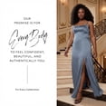 thumbnail image 5 of David’s Bridal, The Edit by DB Studio Women's Formal Basque Waist Sheath Dress, Full Length, Stretch Satin, 5 of 5
