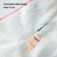 thumbnail image 3 of Heated Blanket, USB Eletric Throw Blanket with Cushion, Soft Fuzzy Fluffy Cozy Plush Furry Comfy Warm Blanket, for Couch, Bed, Chair, Sofa, Bedroom, Office, 45" X 31", 3 of 7