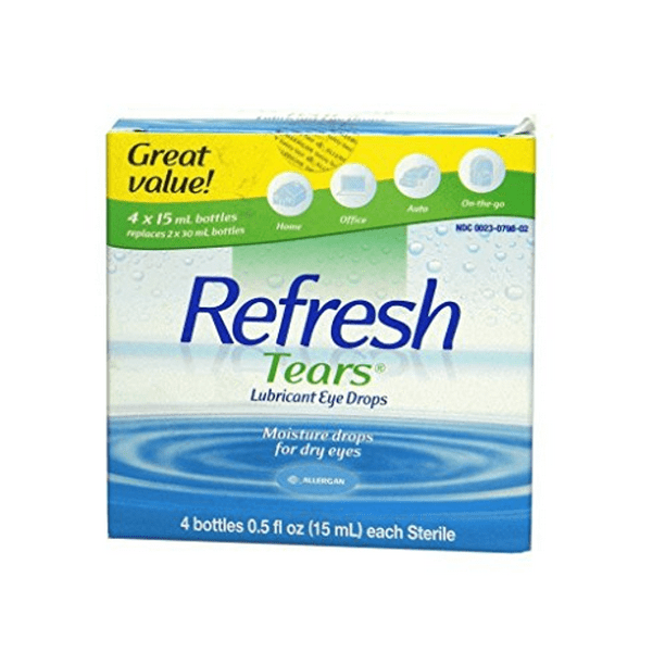 Refresh Tears Lubricant Eye Drops, Moisture Drops for Dry Eyes. 4 .5 fl oz. bottles