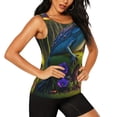 thumbnail image 2 of Fuzoiu Cute Blue Frog Print Women's Workout Tank Top,Athletic Racerback Sports Tank,Tops Sleeveless Running Loose Fit Yoga Tops,Active Shirts for Yoga, Running, and Gym-X-Large, 2 of 7