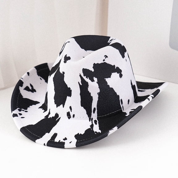 Cow Hat Women's Cowboy Hat Cow Print Western Trendy Bull Hatband Party Cowgirl Hats Vacation 2026