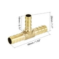 thumbnail image 2 of Conector de manguera en forma de T de espiga reducida Uxcell de latón 2Pcs 5/16", 1/4", 2 of 6