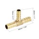 thumbnail image 2 of Conector de manguera en forma de T de espiga reducida Uxcell de latón 2Pcs 5/16", 1/4", 2 of 6