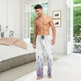 thumbnail image 6 of Blue Hydrangeas Flowers and Butterfly Men's Pajama Pants Lightweight Sleepwear Bottom Lounge Pants, 6 of 6