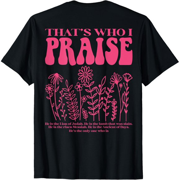 Brandon That's Who I Praise Jesus Christian Lake Merch T-Shirt - White - L