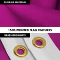 thumbnail image 4 of G128 Combo Pack: 6 Feet Tangle Free Spinning Flagpole (White) Solid Pink Flag 3x5 ft Printed 150D Brass Grommets (Flag Included) Aluminum Flag Pole, 4 of 9