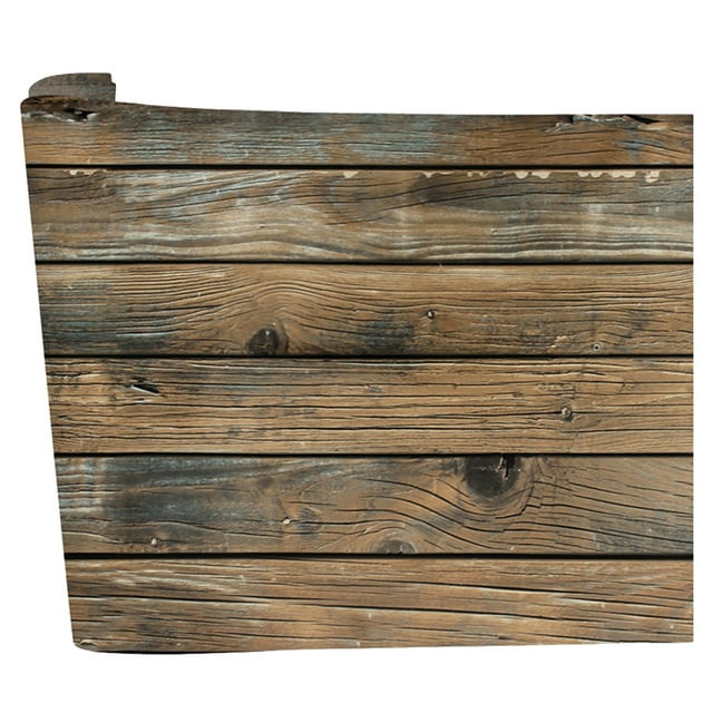 Papel pintado con efecto de tablones de madera envejecida, imitación de rejilla de madera 3D, papel pintado removible