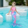 thumbnail image 3 of 5PCS Mermaid Tails for Swimming for Girls Kids Mermaid Swimsuit Costume Princess Bikini Set Bathing Suits High quality, 3 of 5