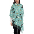 thumbnail image 3 of Honeii Cute Dog Print Scarf Oversized Scarf Tassel Fall Winter Thick Scarf Warm Shawl Women,Women's Scarves & Wraps, 3 of 8