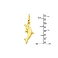 thumbnail image 3 of Wellingsale 14K Yellow Gold Polished Dolphin Wildlife Charm Pendant, 3 of 5