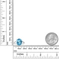 thumbnail image 3 of Gem Stone King 925 Sterling Silver Swiss Blue Topaz Ring for Women (6.30 Cttw, Gemstone November Birthstone, Oval 12X10MM, Available in Size 5,6,7,8,9), 3 of 5