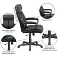 thumbnail image 5 of Flash Furniture High Back Black LeatherSoft Executive Swivel Office Chair with Slight Mesh Accent and Arms, 5 of 12