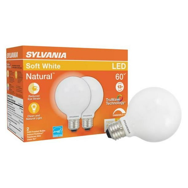 Osram Sylvania 3005206 40W G25 E26 LED Bulb, Soft White - Pack of 2 ...