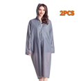 thumbnail image 1 of Ponchos de Pluie pour Adultes Réutilisables, 2 Pcs Imperméables d'Urgence pour Femmes Hommes avec Capuche et Cordon de Serrage, 1 of 7