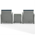 thumbnail image 5 of Afuera Living Taditional 3 Piece Patio Conversation Set in Navy and Gray, 5 of 13