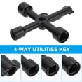 thumbnail image 4 of Llave de utilidad de 4 vías Uxcell, llave multifuncional en forma de triángulo y cuadrado para abrir armarios eléctricos de válvulas en color negro, 4 of 6