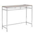 thumbnail image 5 of Weston Home Quaid Chrome Finish Counter Height Desk with Faux Marble Top and USB Charging Port, 5 of 12