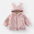 thumbnail image 2 of WRKEKC Kids Fleece Jacket Animal Ear Hooded Jacket for Girls and Boys 1-8 Years Soft Warm Casual Outerwear for Fall Winter Playwear Jackets, 2 of 6
