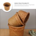 thumbnail image 5 of Gymnture Seagrass Trash Can Round Waste Basket Boho Woven Garbage Bin, 5 of 10