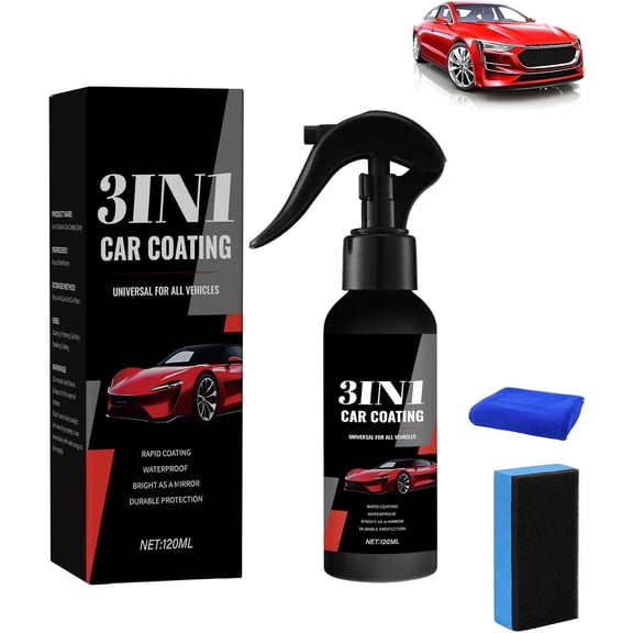 Auto Surface Coating Spray, Paint Polish Sealant for Vehicles, 1pc