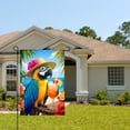 thumbnail image 2 of Amhnf Colorful Parrot With Cocktail Garden Flag For Home Outdoor Garden Yard Decor 12x18 inch, 2 of 5