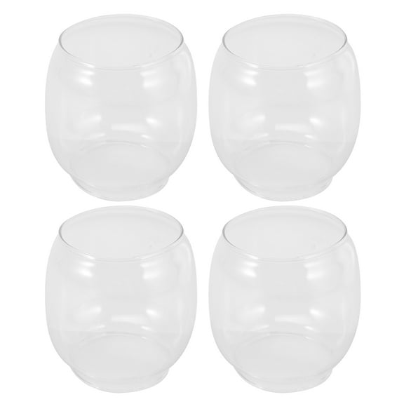 SOPOTUTU Glass Lantern Lamp Shade Replacement for Kerosene Lanterns, Home and Camping Use, 4 Pieces Set