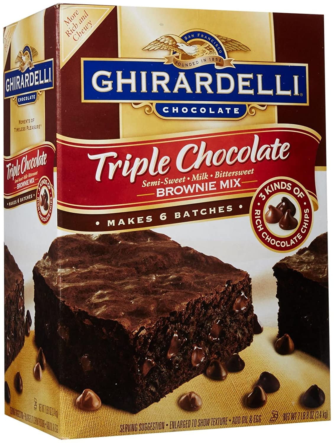 Ghirardelli Triple Chocolate Brownie Mix 7.5 lb box